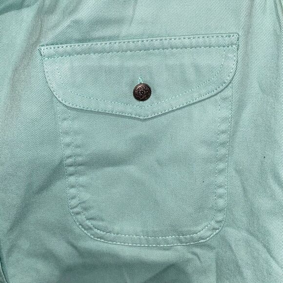 Denim Republic Women's Green Collared Cotton Sleeveless Shirt Size Medium - Picture 5 of 7